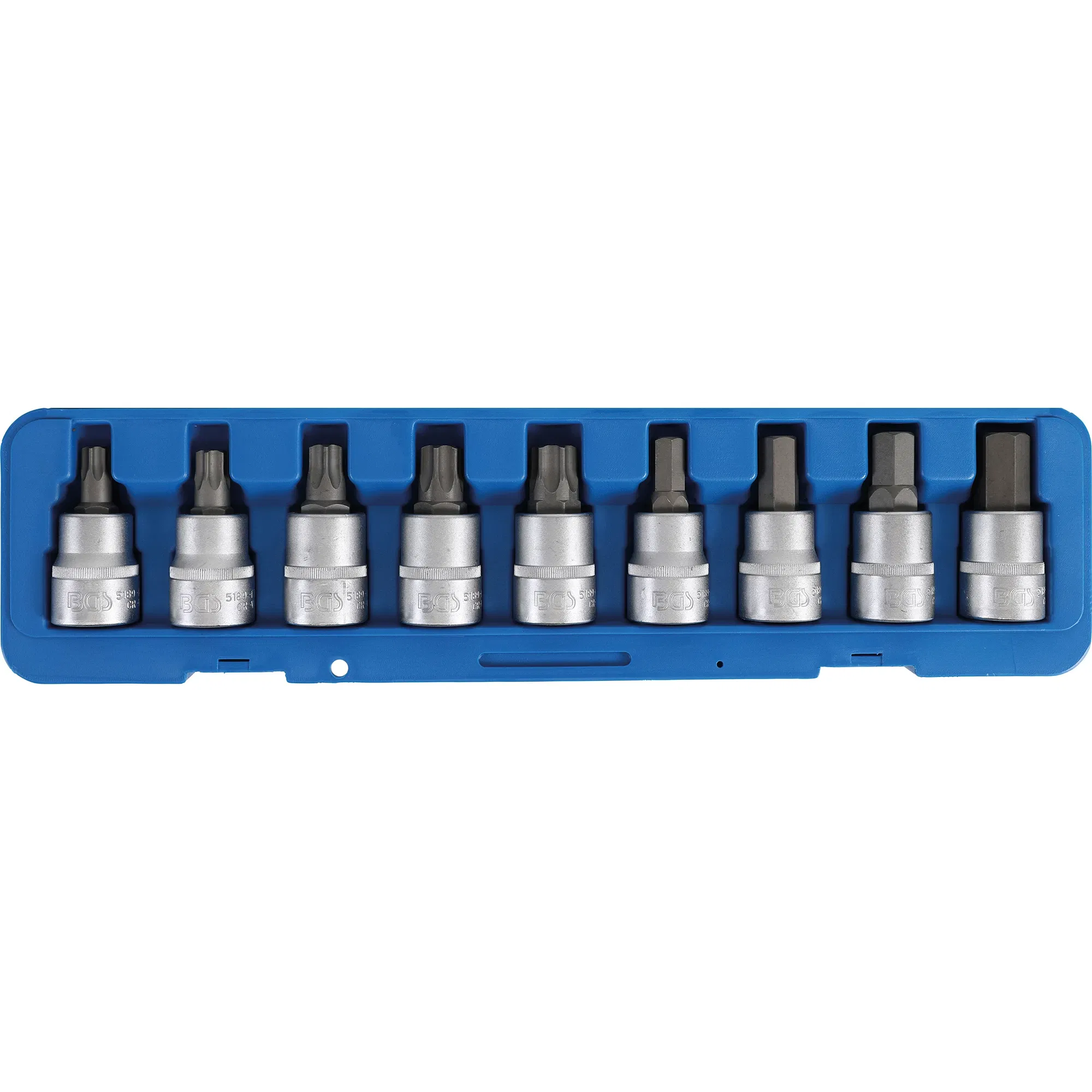 BGS Technic 9-5189 3/4"-os rátűzőkulcs készlet, imbusz, torx, 9 részes termék fő termékképe