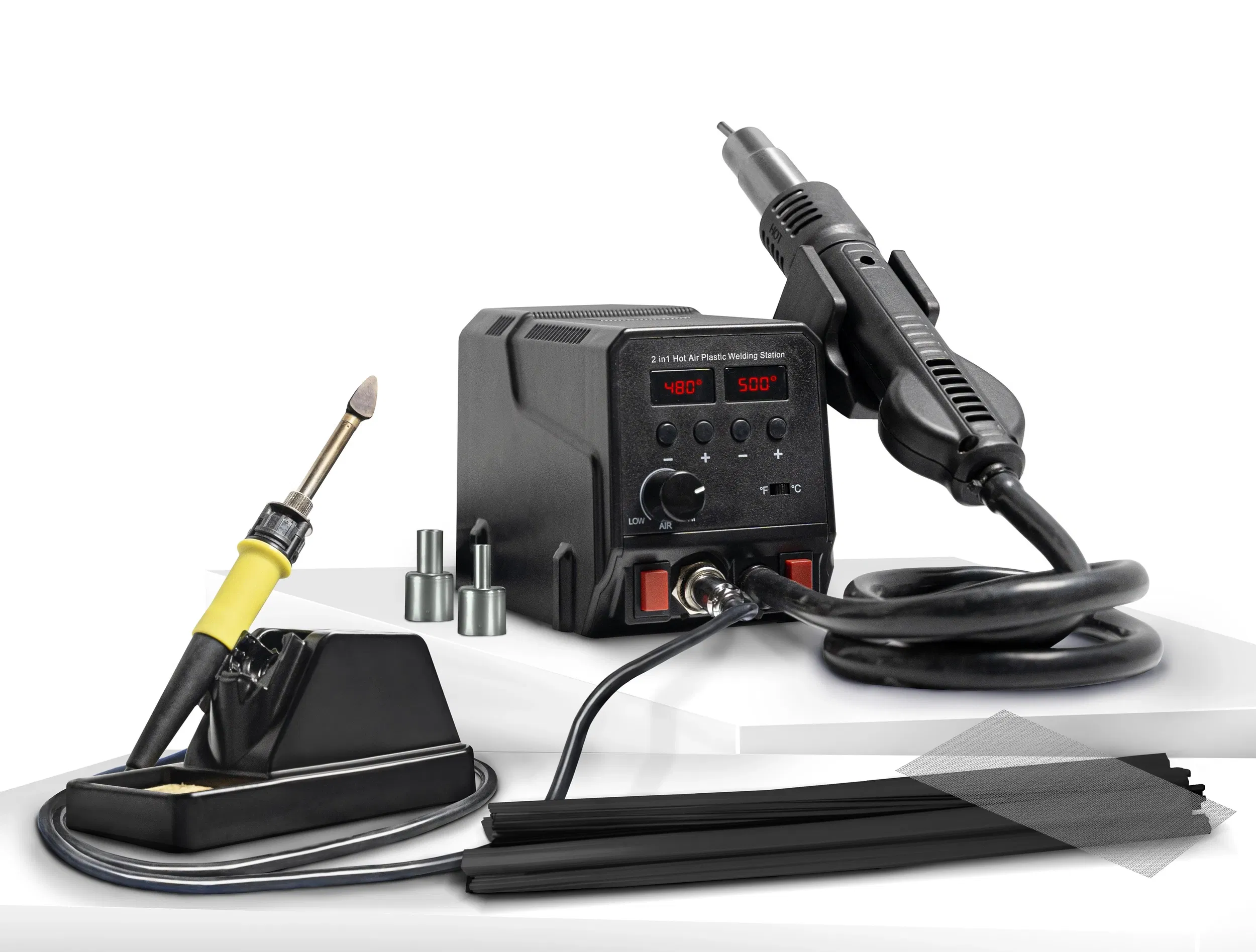 Hubi Tools HU31040 2in1 műanyag hegesztő és hőlégfúvó állomás termék fő termékképe