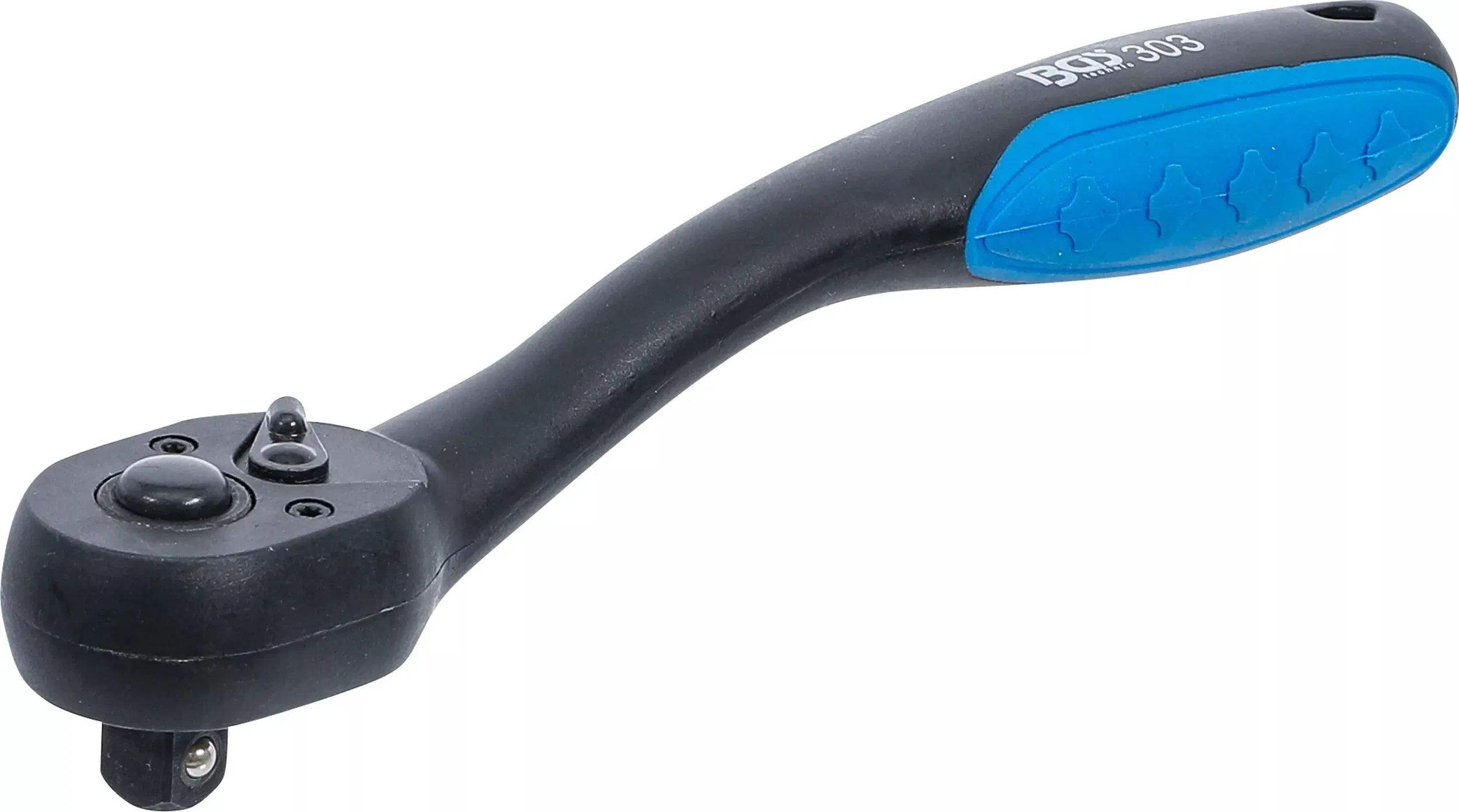 BGS Technic 9-303 72-fogú irányváltós racsnis kulcs műanyag bevonattal, 195 mm, 3/8" -os termék fő termékképe