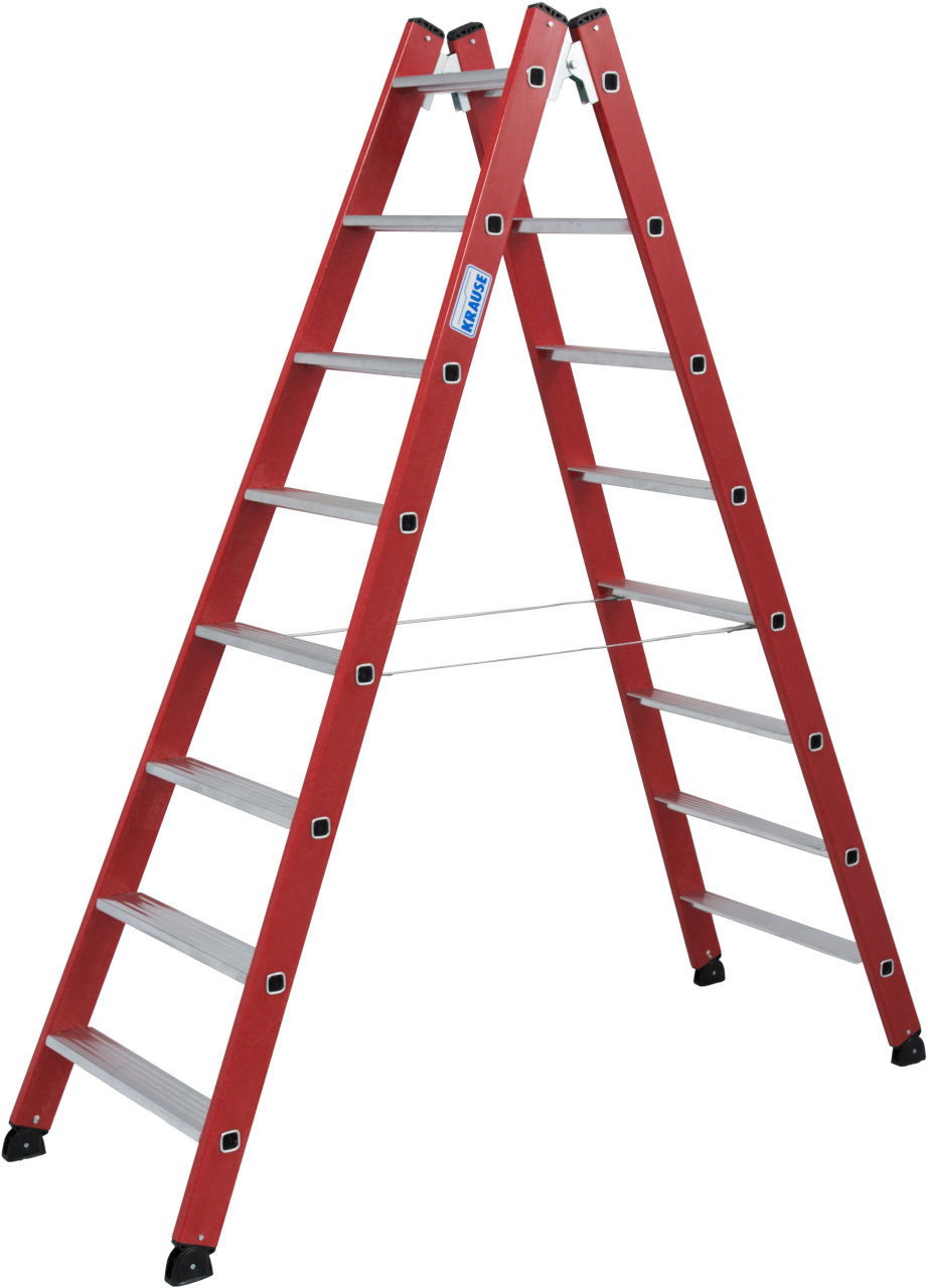 Krause Két oldalon járható lépcsőfokos műanyag állólétra, 2x8 fokos termék fő termékképe