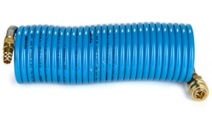 Rectus MFSP12/075KS poliamid 12 spiráltömlő gyorscsatlakozóval, kék, 12x10x1 mm, 7.5 m hosszú termék fő termékképe